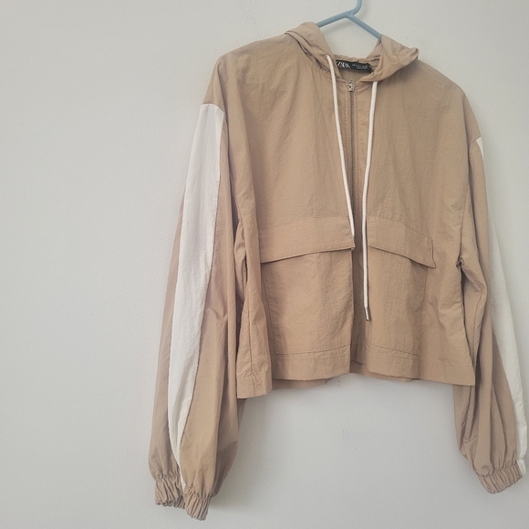 Zara Anorak Jacket Relax Fit Oversized Cropped Jacket Size Small - Picture 10 of 16